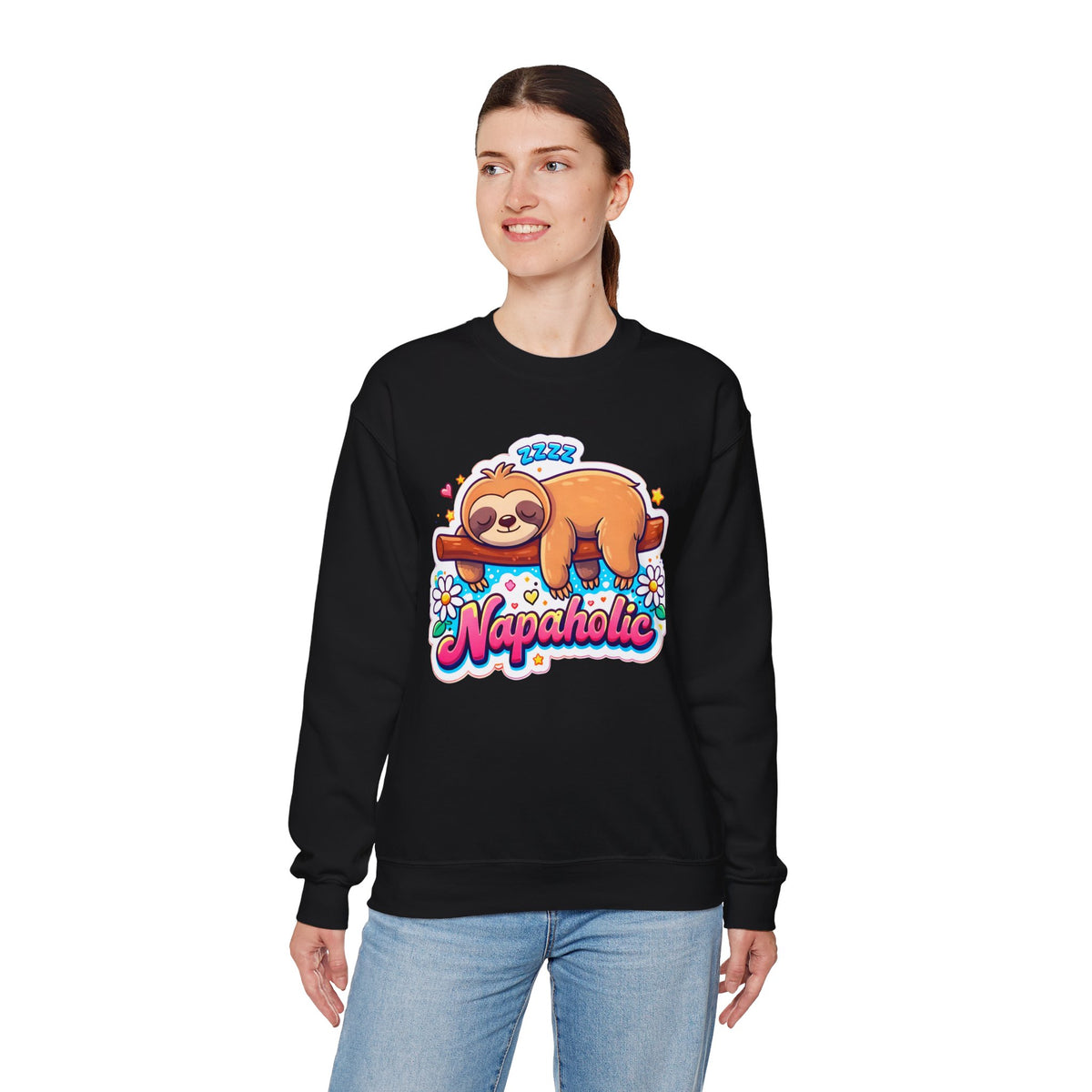 Napaholic Sweatshirt — Cute Sloth Nap Lover Crewneck