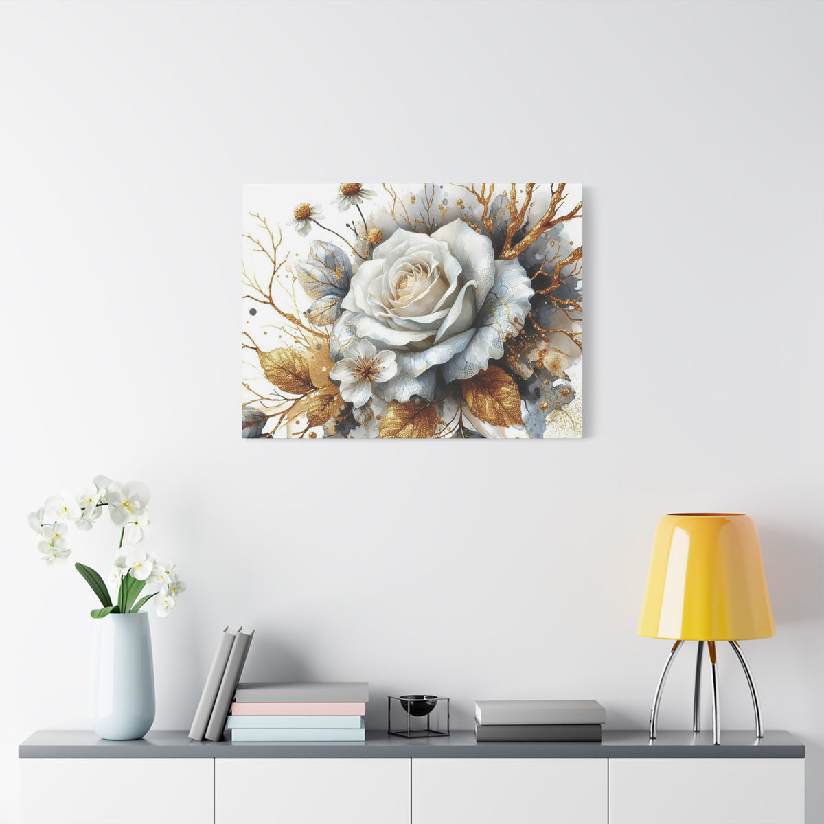 Matte Canvas, Stretched, 1.25" - Gold and Black