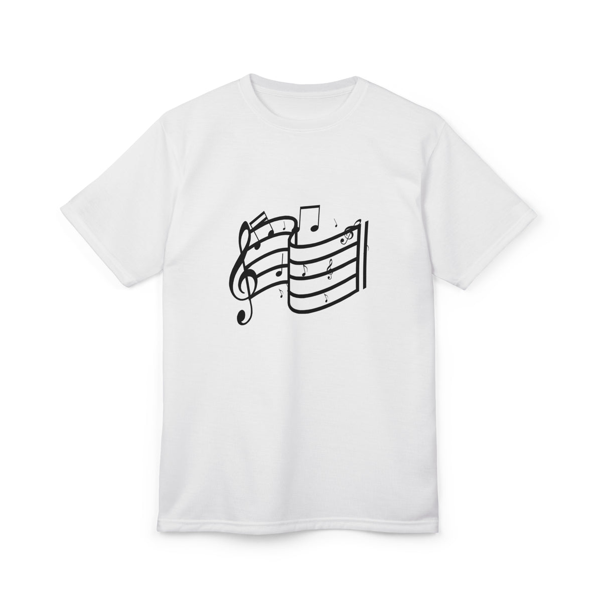 Musical Notes Graphic Tee — Treble Clef Sheet Music T-Shirt