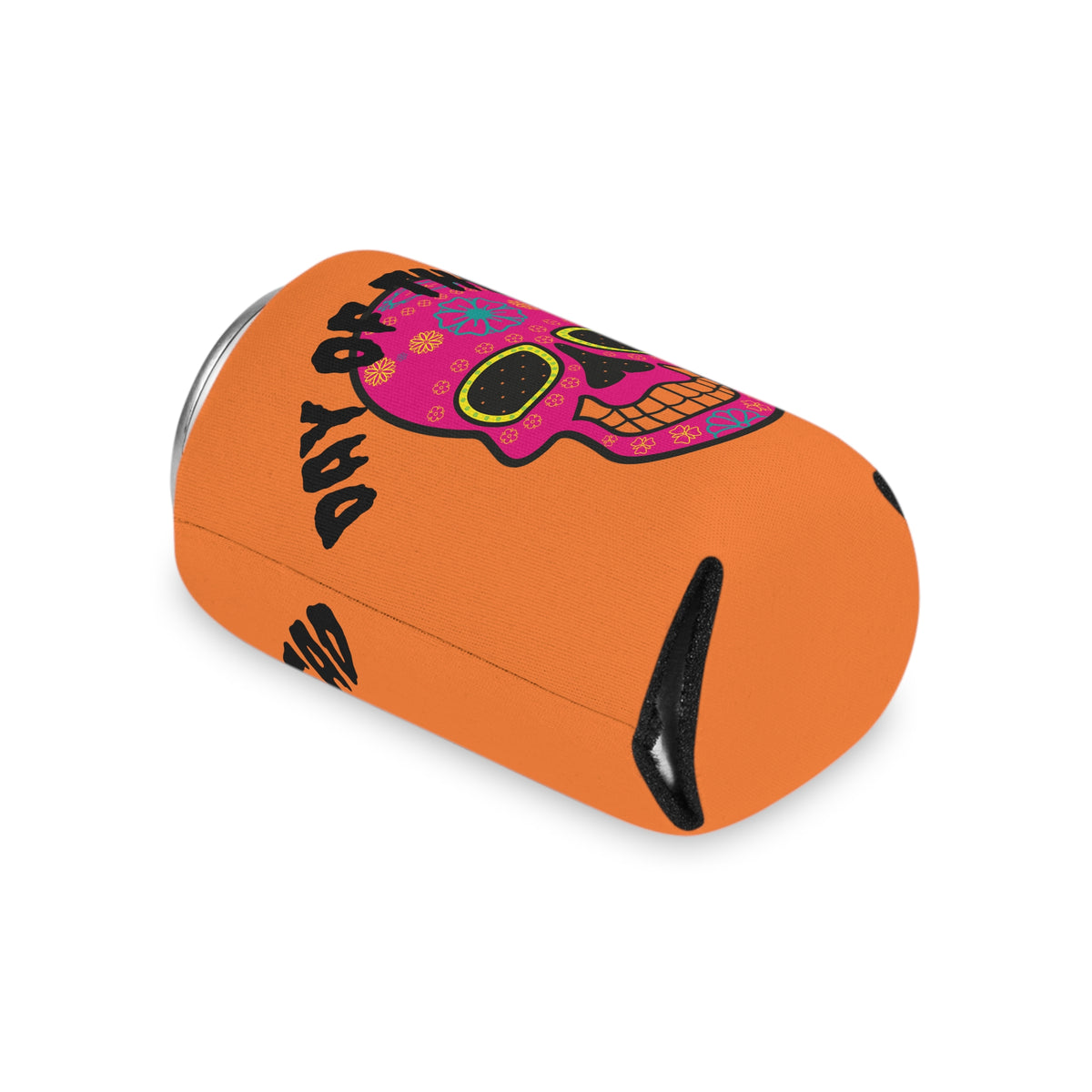 Vibrant Day of the Dead Can Cooler, Mexican Fiesta Drink Sleeve, Party Accessory, Halloween Celebration, Gift for Him/Her