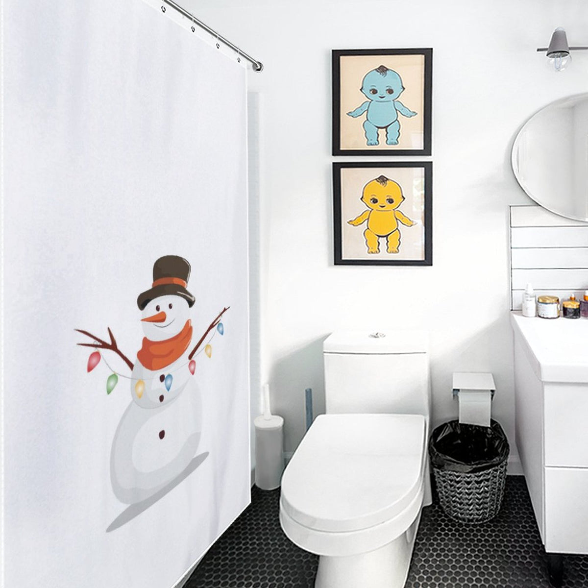 Snowman Shower Curtain