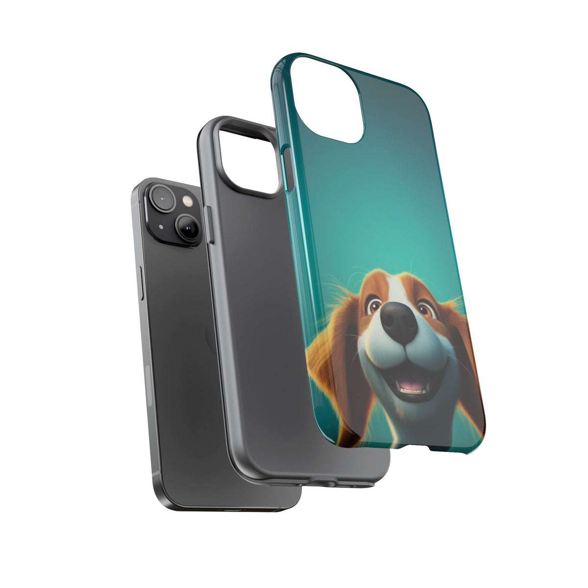Happy Dog Phone Case — Cute Cartoon Puppy Protective Phone Cover