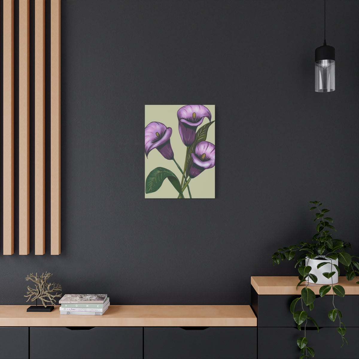 Copy of Matte Canvas, Stretched, 1.25" Purple Flowers