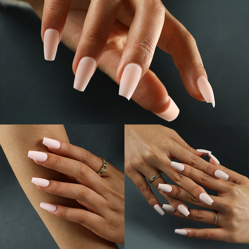 Press-on nails wholesale Solid color short ballet nail matte fake nail wholesale Nail art Press-on nails wholesale – Image 2