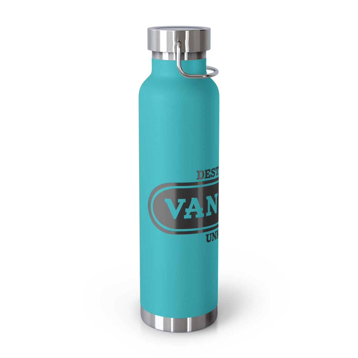 Travel-Inspired Copper Vacuum Insulated Bottle, Adventure, Outdoors, Hydration, Gift, Eco-Friendly