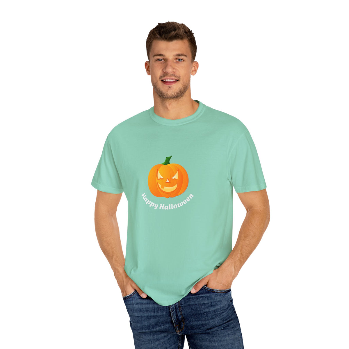 Halloween Pumpkin T-Shirt, Unisex Fall Shirt, Spooky Tee, Autumn Casual Wear, Trick or Treat Costume