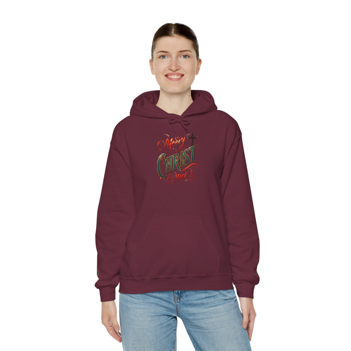 Merry Christmas Hoodie, Cozy Unisex Sweatshirt for Holiday Gatherings, Festive Gift Idea for Him/Her, Winter Apparel, Christmas Sweater