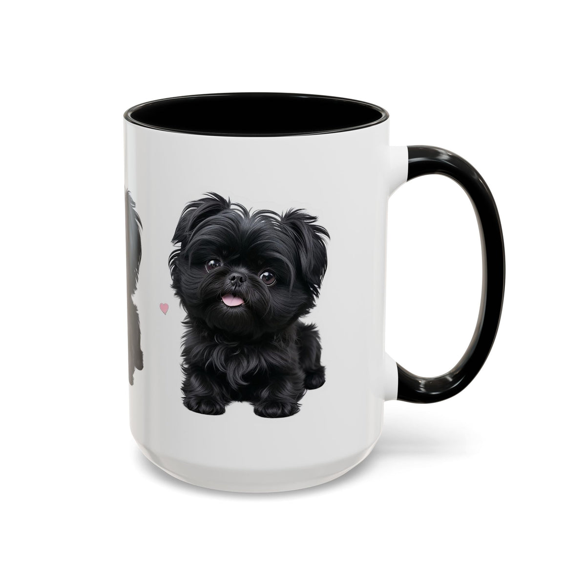 Cute Pug Accent Coffee Mug, Pet Lover Gift, Coffee Cup, Dog Mom Mug, Black Dog Ceramic Mug