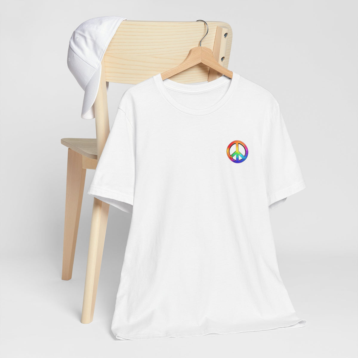 Peace Sign Tie-Dye Tee — Rainbow Hippie Peace Symbol T-Shirt