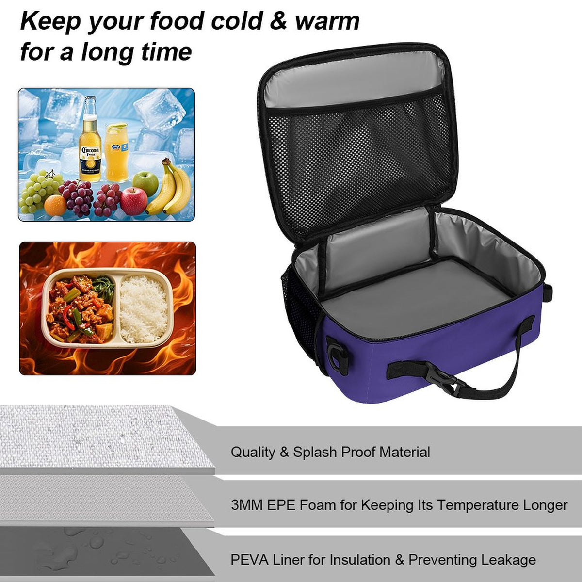Custom Print Large Capacity Lunch Bag