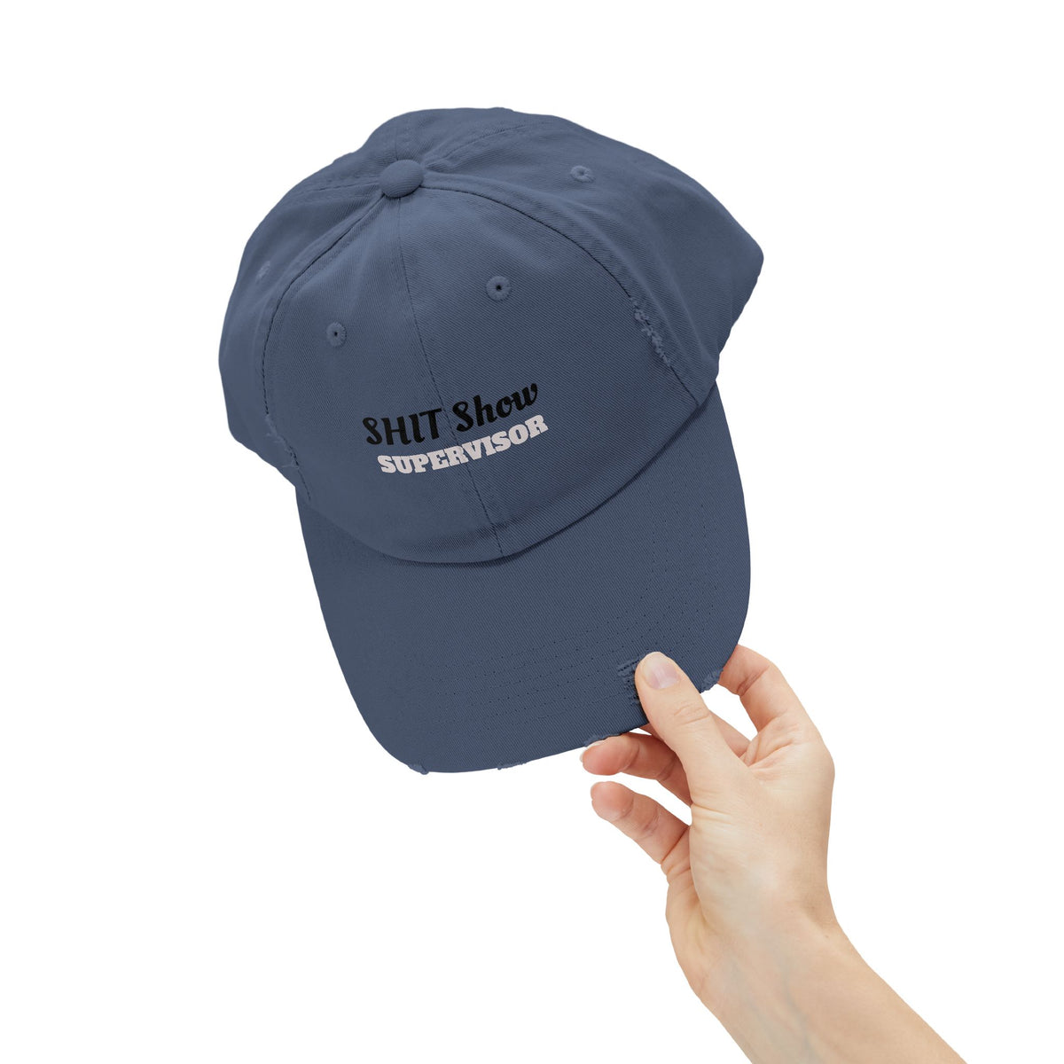 Unisex Distressed Cap, Fun Gift for Supervisors, Casual Hat, Distressed Dad Hat, Funny Cap for Events, Party Accessory, Everyday Wear