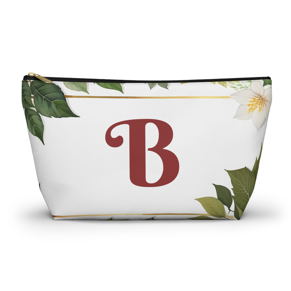 Copy of Personalized Floral Accessory Pouch, Makeup Bag, Gift for Her, Initial Pouch, Travel Organizer, Custom Cosmetic Bag