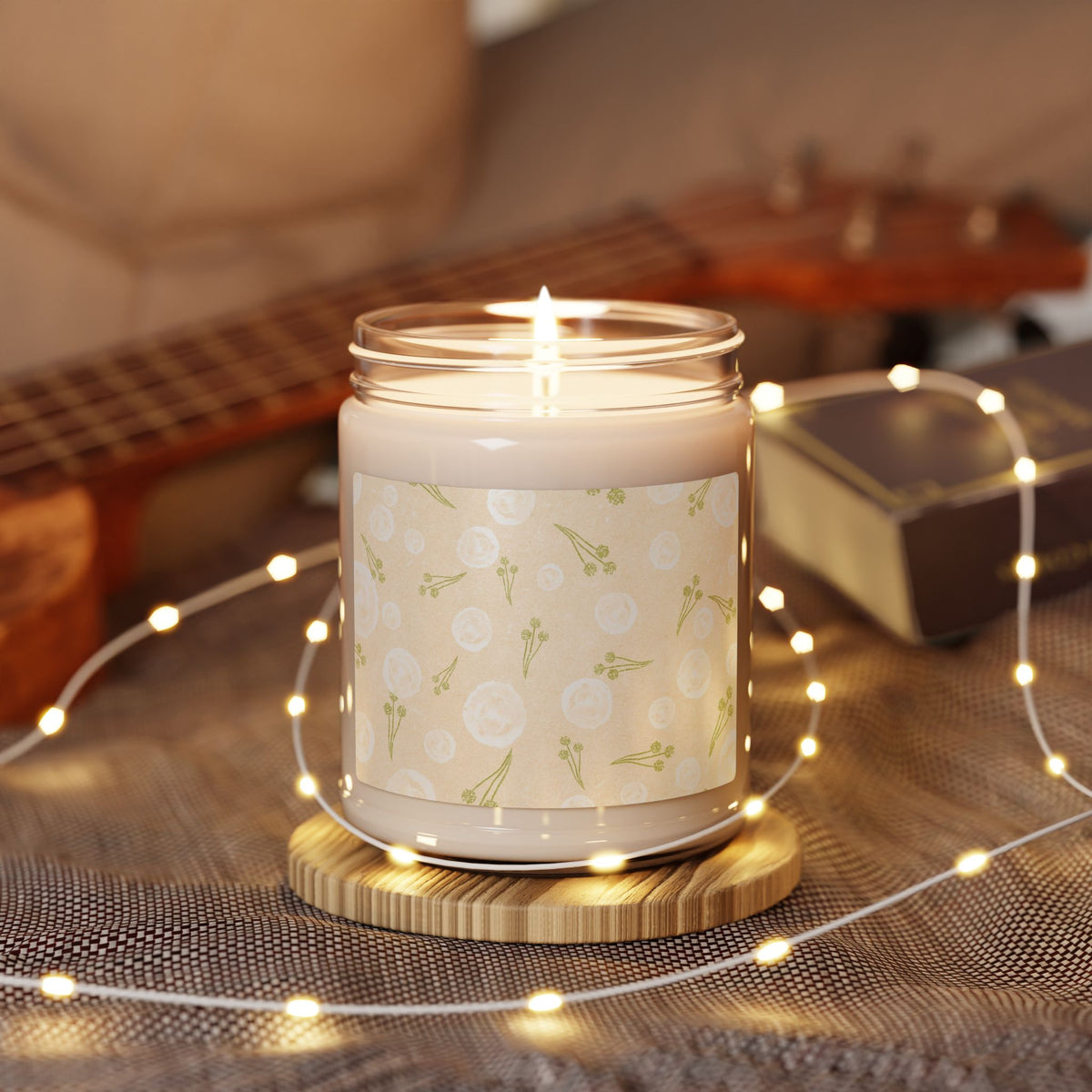 Delicate Floral Scented Soy Candle | Eco-Friendly Home Decor, Relaxation Gift, Aromatherapy Candle, Wedding Favors, Self-Care Treat