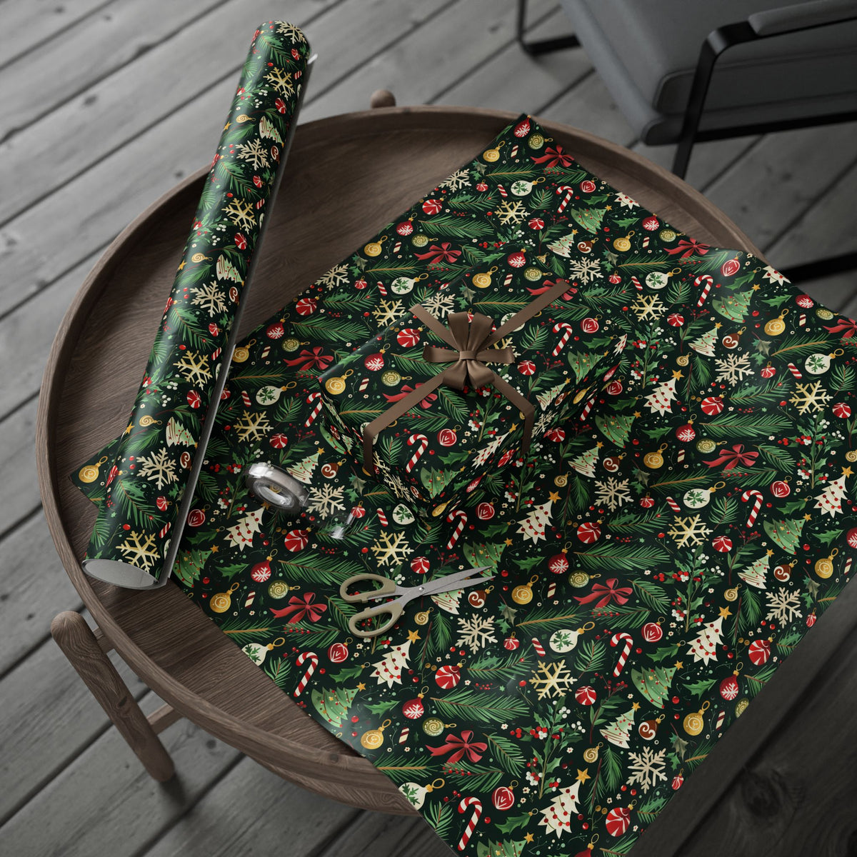 Festive Holiday Wrapping Paper, Christmas Gift Wrap, Eco-Friendly Wrapping, Seasonal Decoration, Unique Gift Presentation