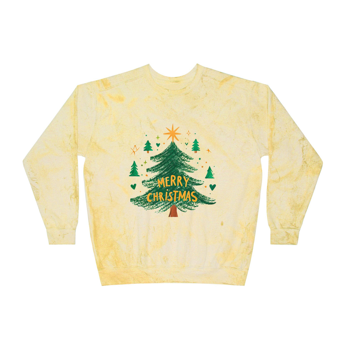 Merry Christmas Color Blast Crewneck Sweatshirt, Unisex Holiday Sweatshirt, Cozy Sweatshirt Gift, Festive Apparel, Christmas Sweater