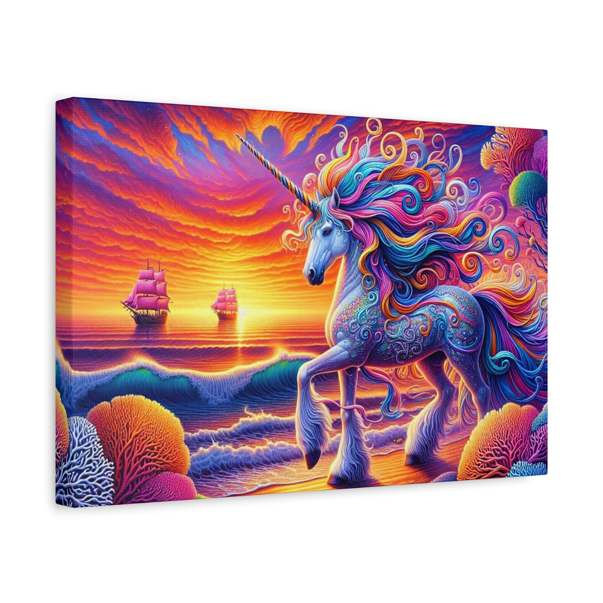 Matte Canvas, Stretched, 1.25" Unicorn