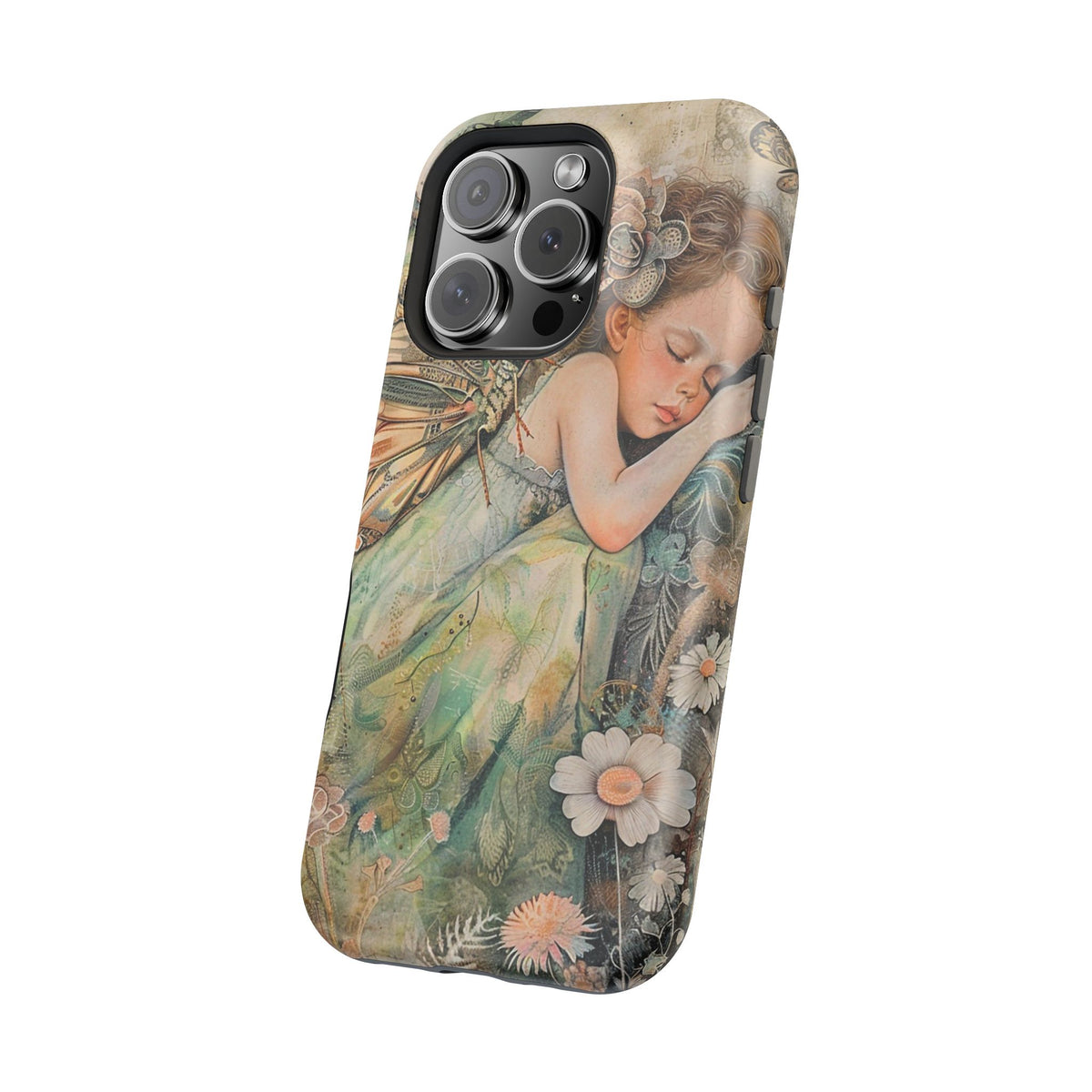 Fairy Sleeping Phone Case — Magnetic Impact-Resistant iPhone Cover