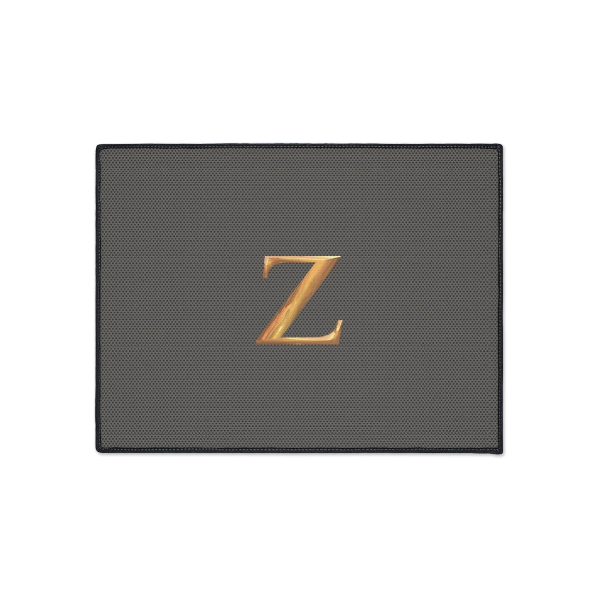 Gray and Gold Monogram Z Heavy-Duty Floor Mat