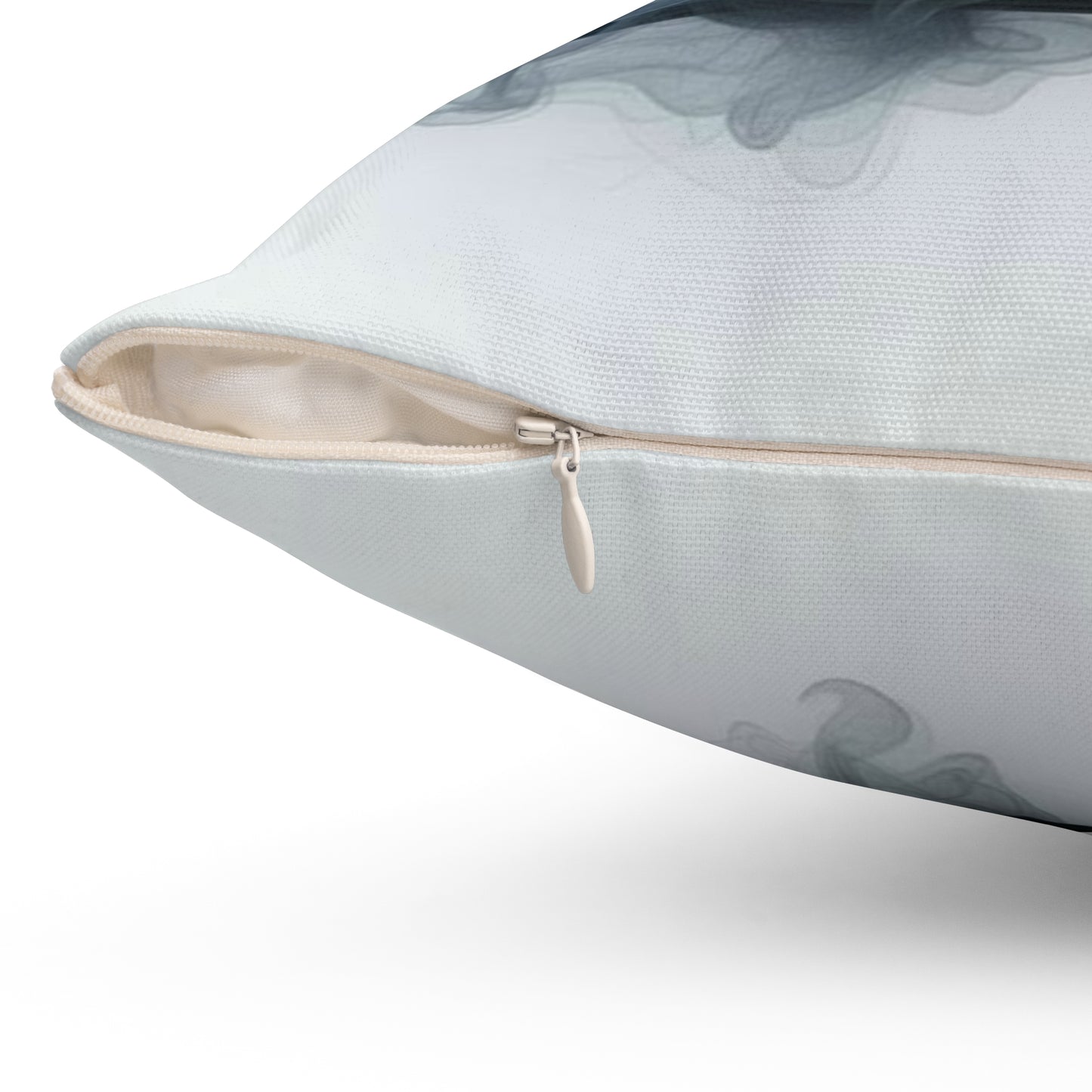 Letter E Smoke Monogram Pillow — Decorative Polyester Throw Pillow