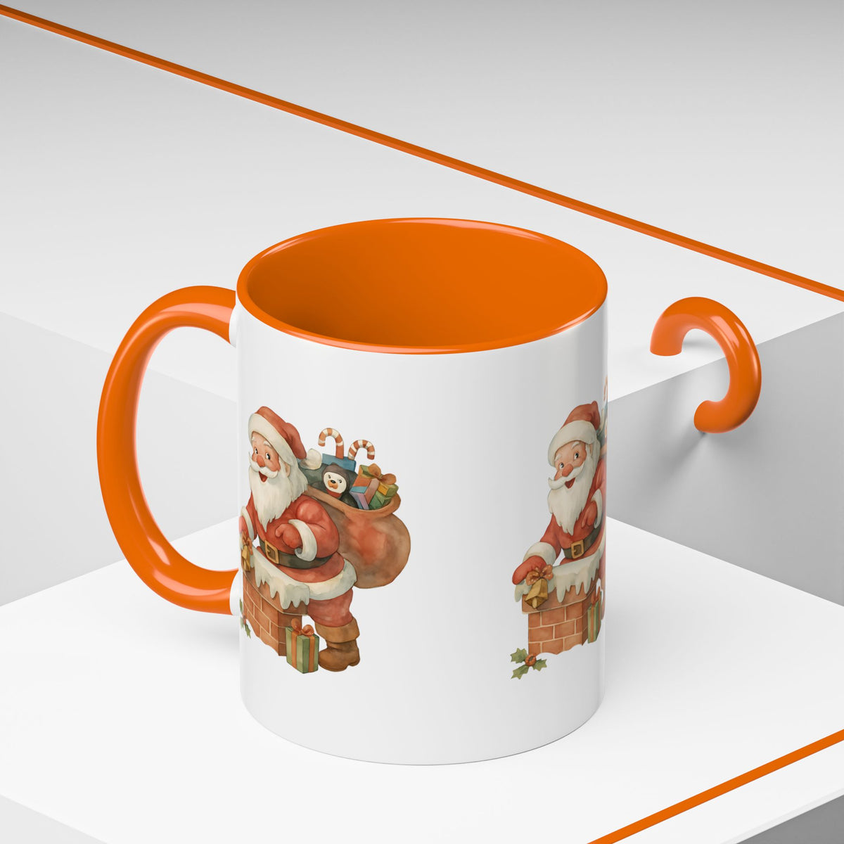 Festive Santa Coffee Mug, Holiday Gift, Christmas Decorations, Cozy Kitchen, Unique Mug, Santa-Themed Drinkware