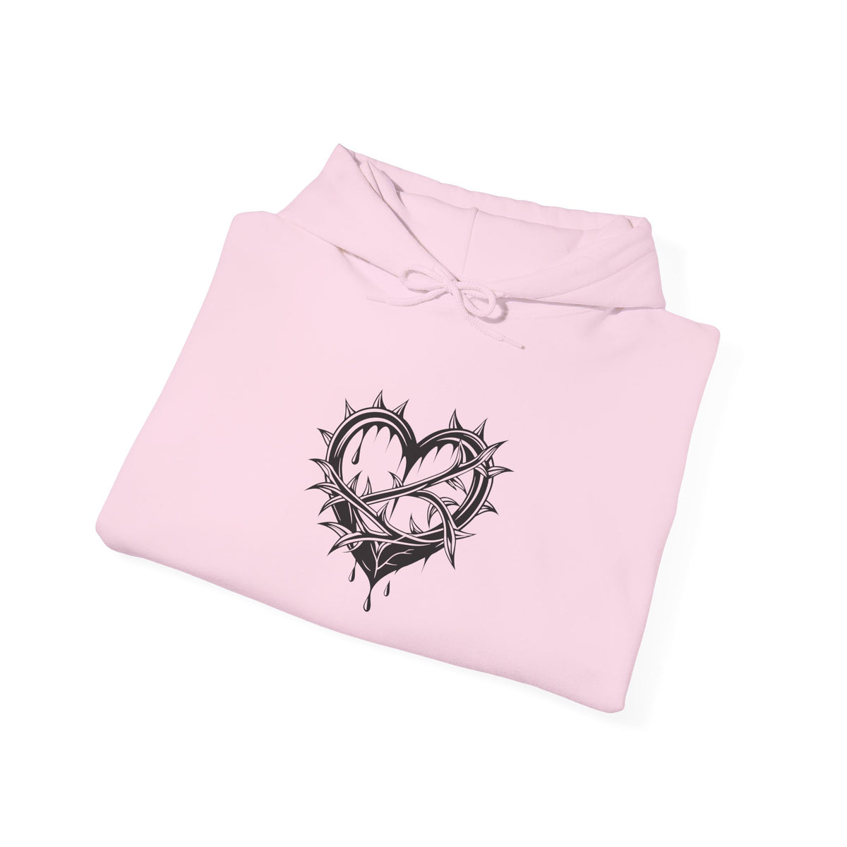 Chic Hooded Sweatshirt with Heart Design - Cozy Streetwear, Perfect Gift for Friends, Casual Style, Empowering Sayings, Unisex Fashion