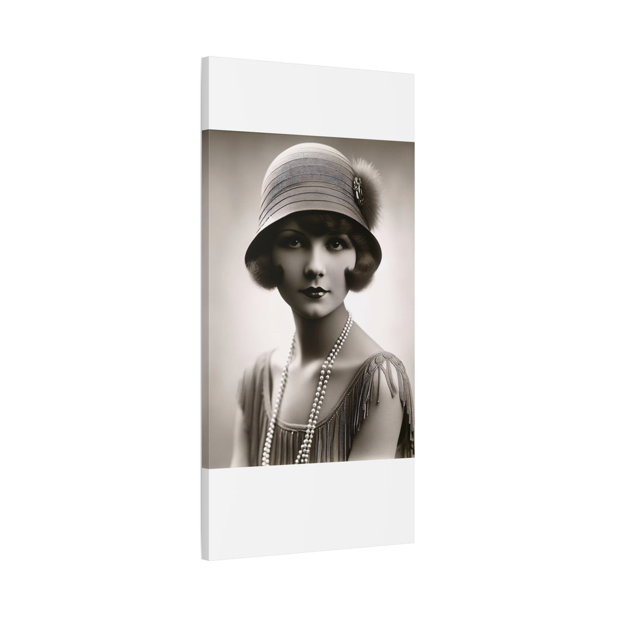 Vintage 1920s Flapper Portrait Canvas
