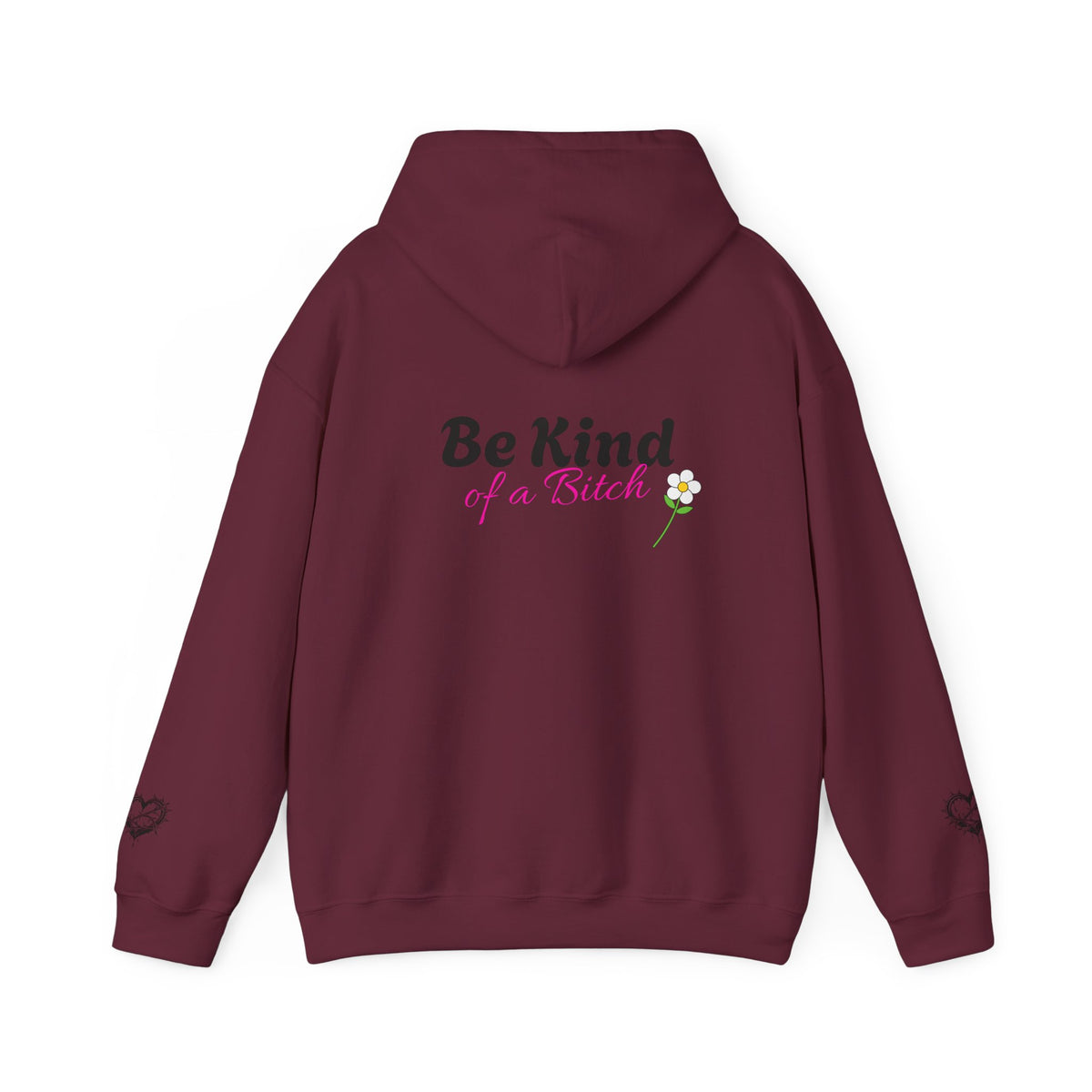 Chic Hooded Sweatshirt with Heart Design - Cozy Streetwear, Perfect Gift for Friends, Casual Style, Empowering Sayings, Unisex Fashion