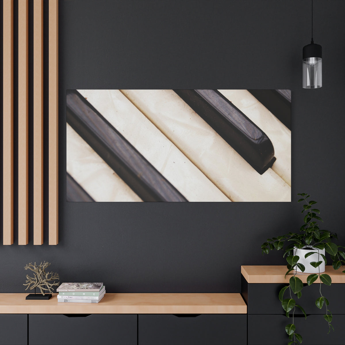 Piano Keys Canvas Wall Art, Music Decor for Home, Perfect Gift for Musicians or Music Lovers