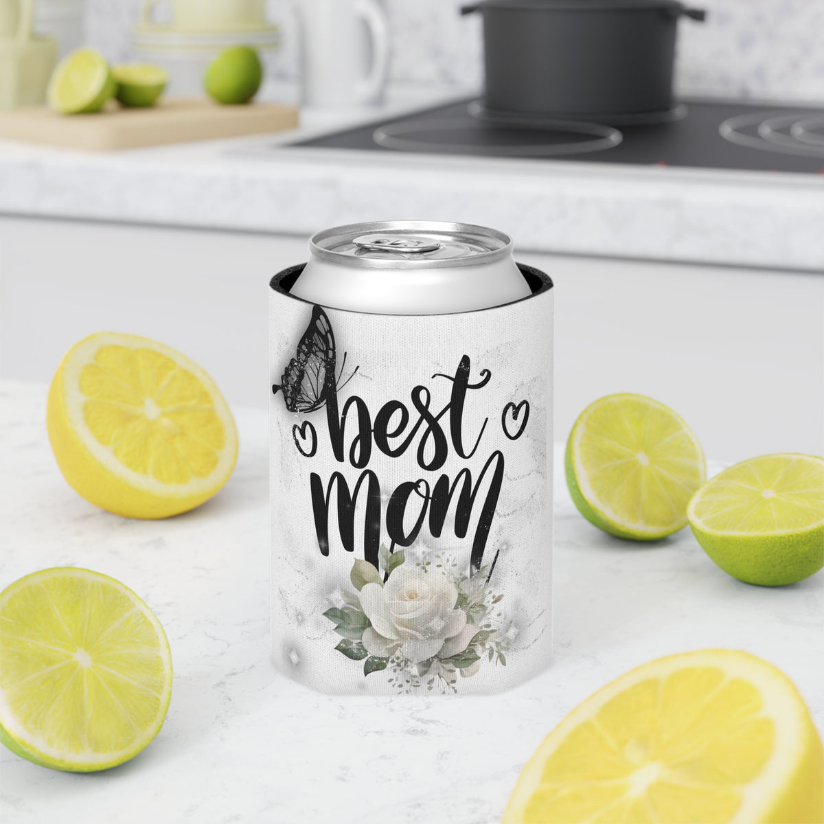 Best Mom Can Cooler - Perfect Gift for Mother's Day, Birthday, BBQs, Outdoor Fun, Family Gatherings, Stylish Drink Holder