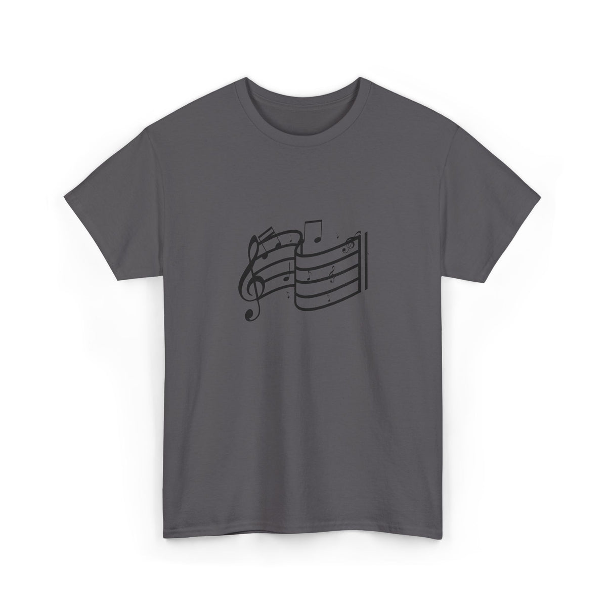 Music Notes T‑Shirt — Minimalist Sheet Music Tee for Musicians & Music Lovers
