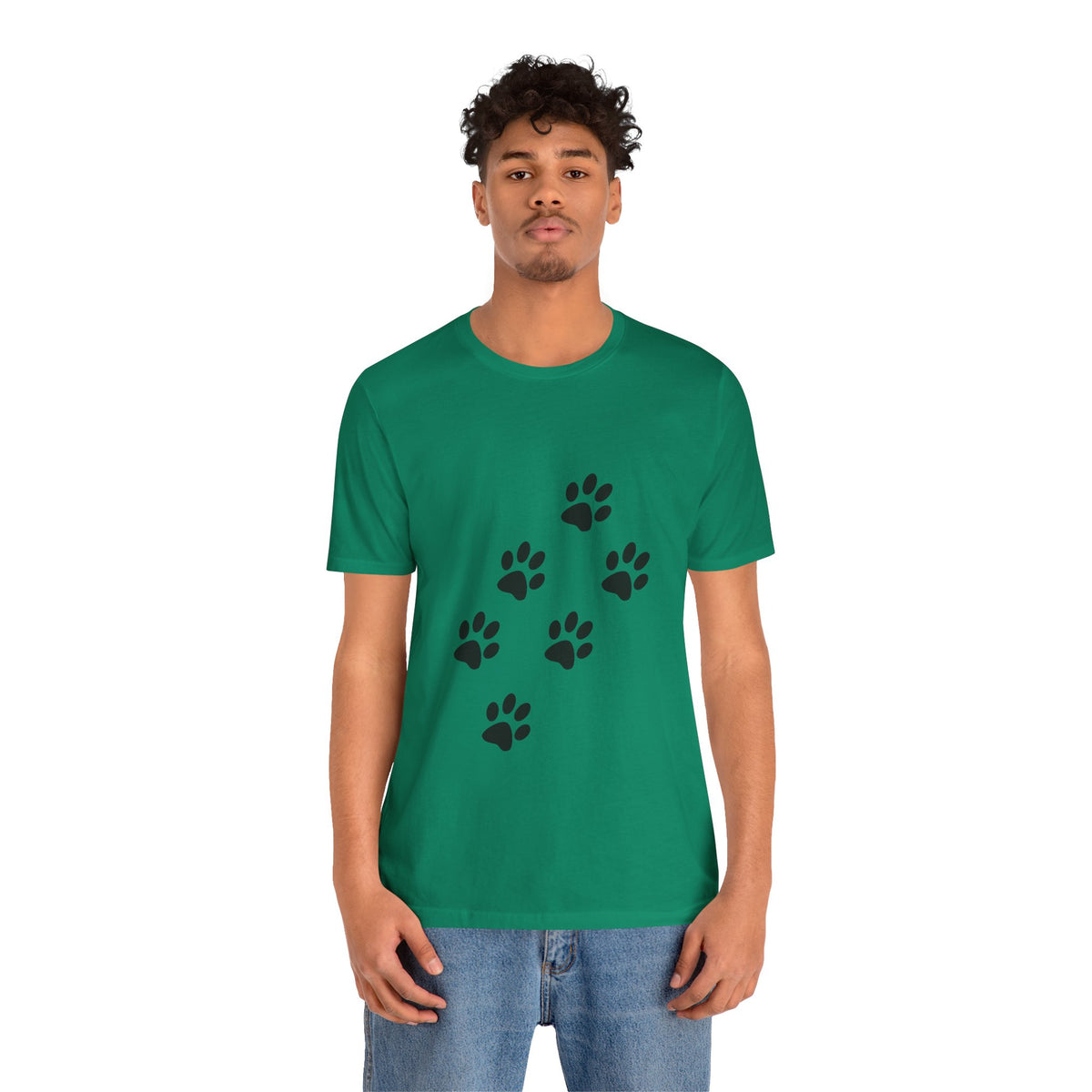Paw Print Short Sleeve Tee | Unisex Animal Lover Shirt, Pet Owner Gift, Casual Wear, Gifts for Dog Lovers, Comfortable T-Shirt