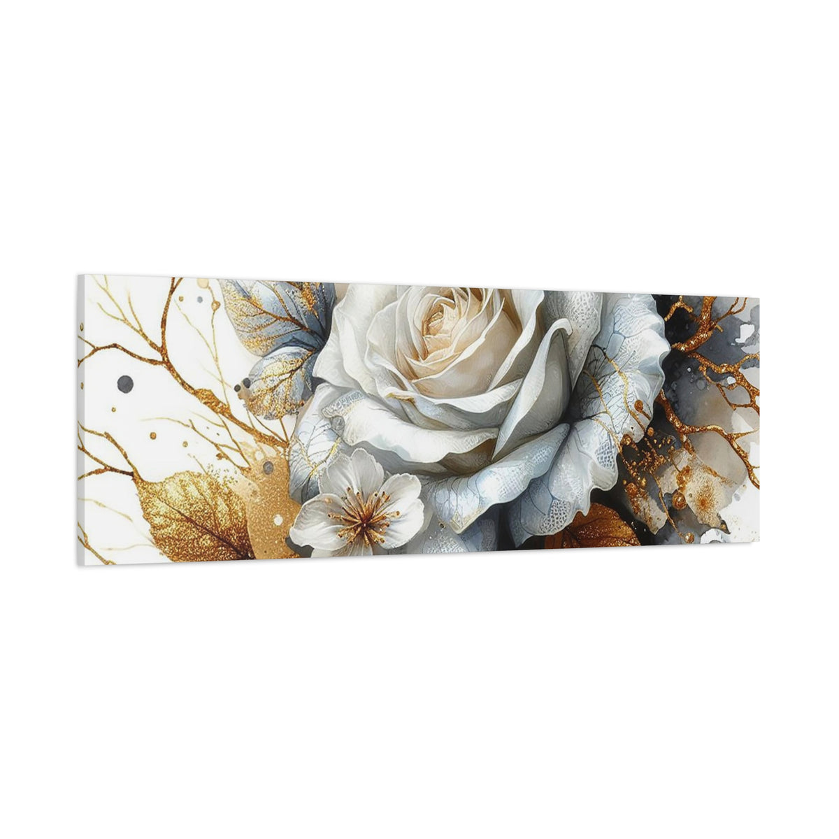 Matte Canvas, Stretched, 1.25" - Gold and Black