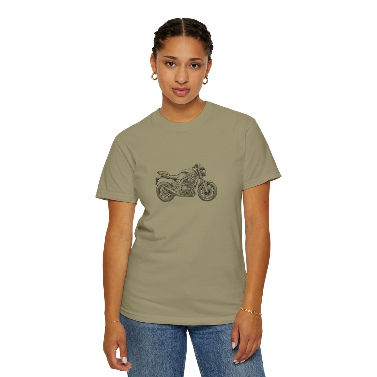 Motorcycle Vibes Unisex Garment-Dyed T-Shirt, Biker Tee for Motorcycle Enthusiasts, Gift for Riders, Casual Wear, Adventure Apparel