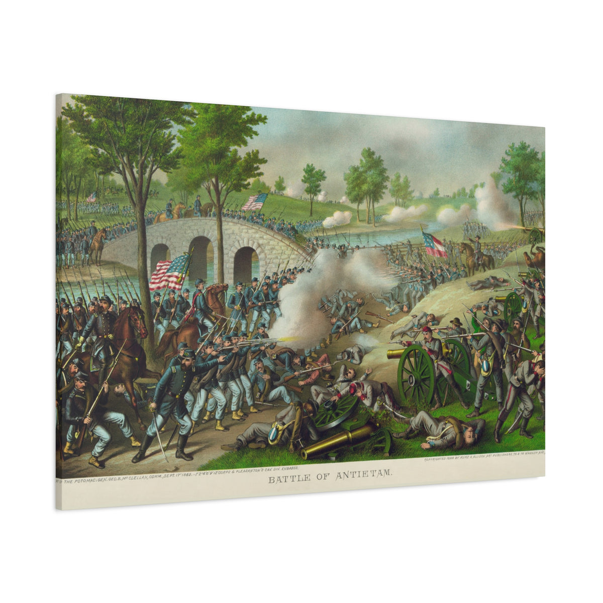 Antietam Battle Canvas Print — Civil War Historical Wall Art (Matte Stretched)