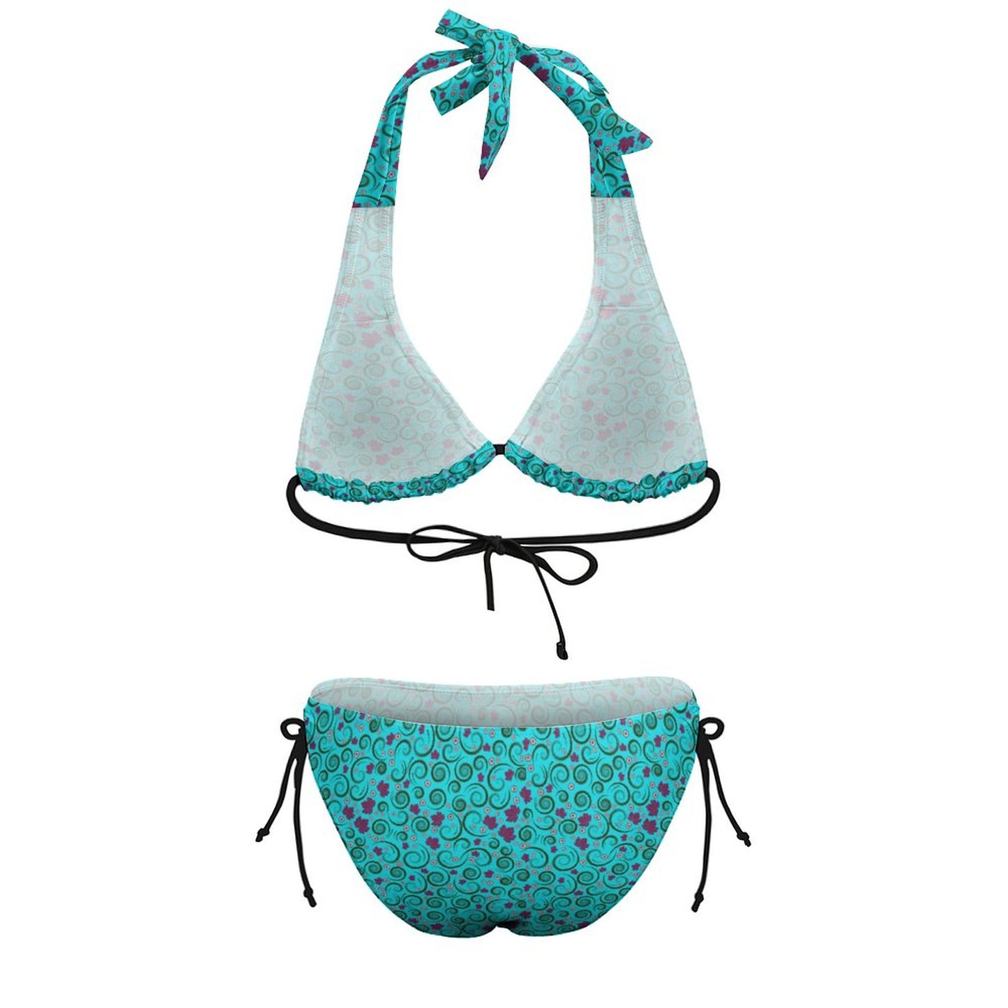 Two Piece Halter Swimsuit Teal