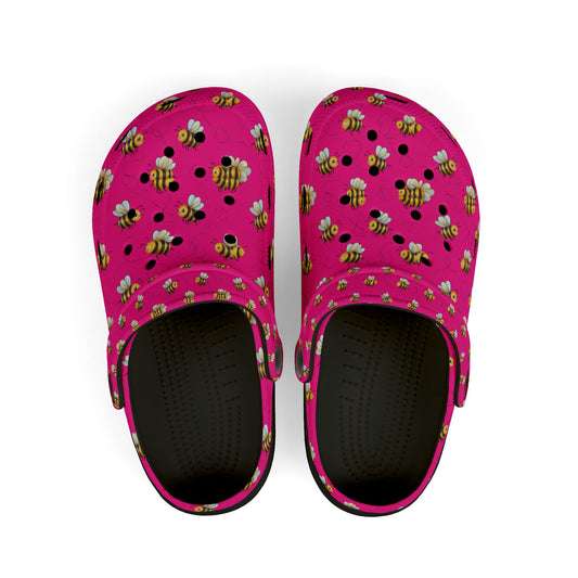 Kids' Floral Bee Clogs - Fun Summer Slip-On