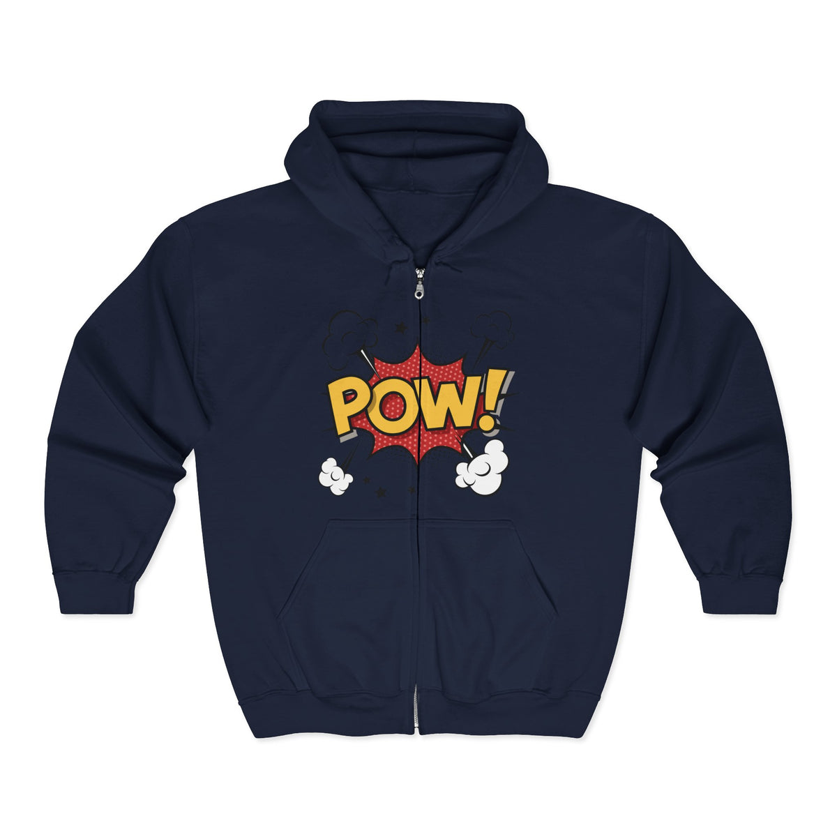 Comic Pop Art Zip-Up Hoodie - POW! Design