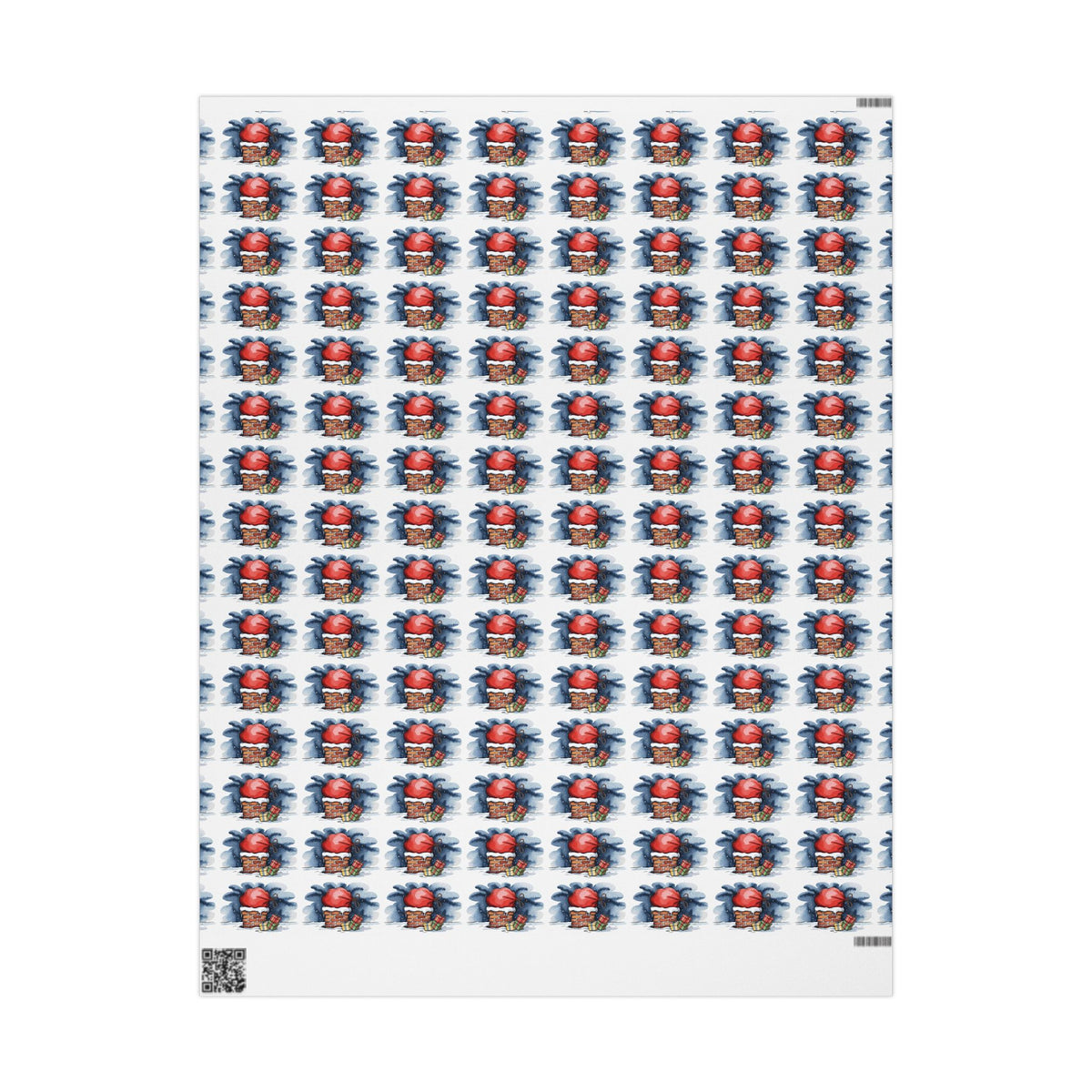 Wrapping Paper - Cute Cartoon Heart and Gift Pattern, Valentine’s Day & Birthday Gift Wrap