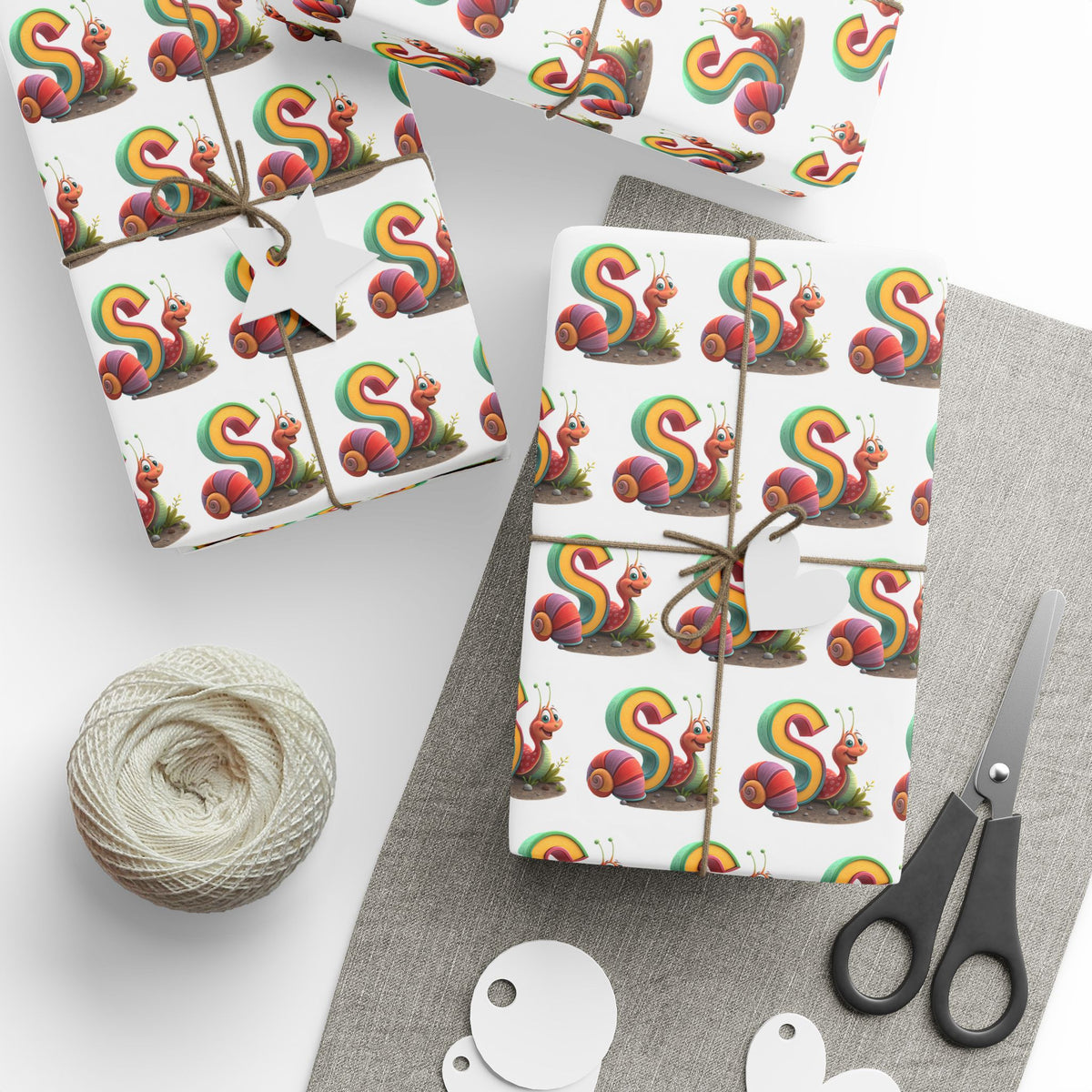 Colorful Snail Wrapping Paper, Fun Holiday Gift Wrap, Creative Present Wrap, Cute Party Supply, Eco-Friendly Wrapping