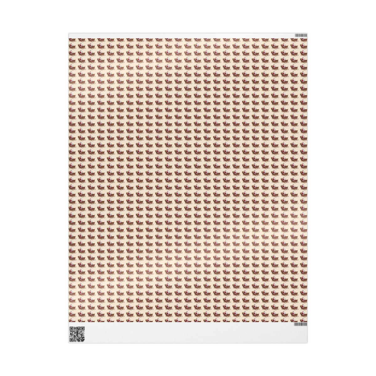 Vintage Santa Gift Wrapping Paper Roll — Holiday Present Wrap