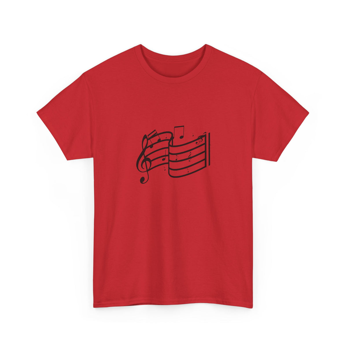 Music Notes T‑Shirt — Minimalist Sheet Music Tee for Musicians & Music Lovers