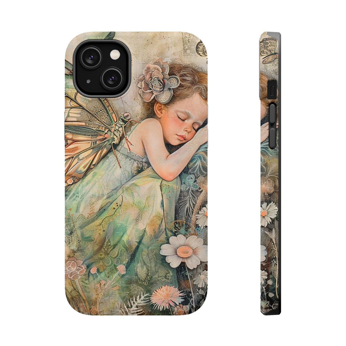 Fairy Sleeping Phone Case — Magnetic Impact-Resistant iPhone Cover