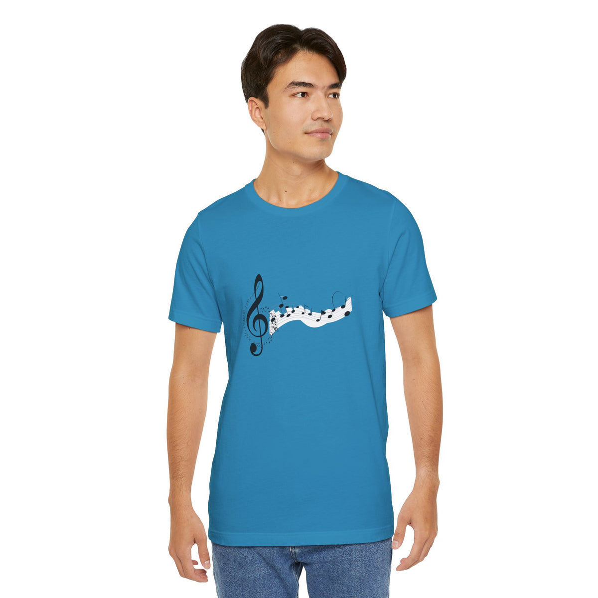 Musical Notes Short Sleeve Tee for Music Lovers