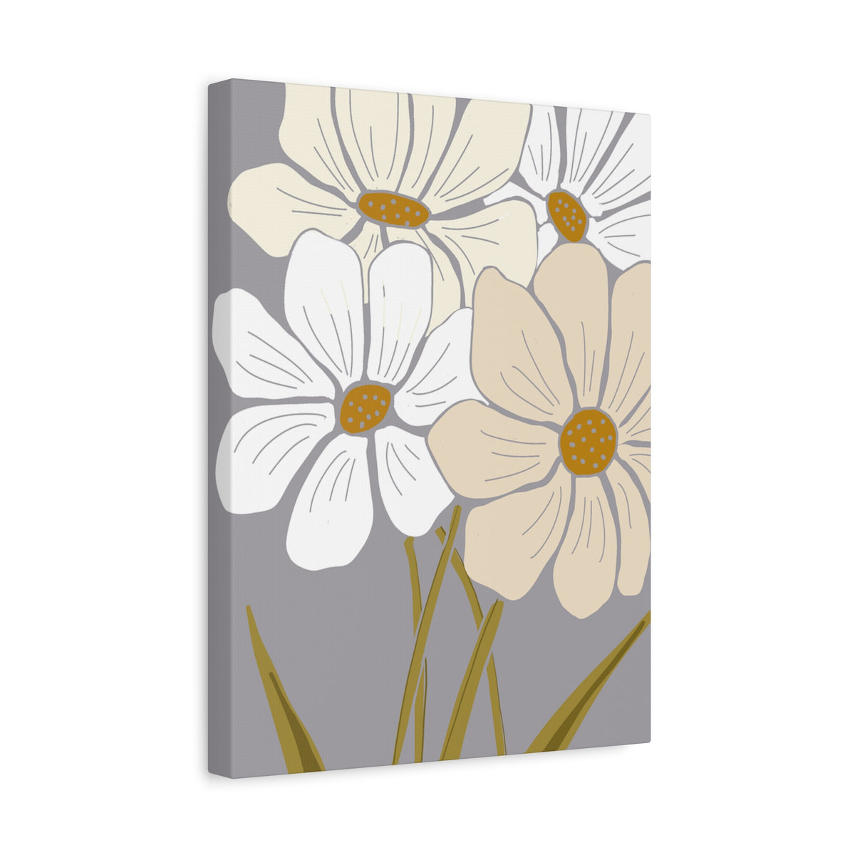 Copy of Copy of Matte Canvas, Stretched, 1.25" Tulips Pink and Purple Flowers