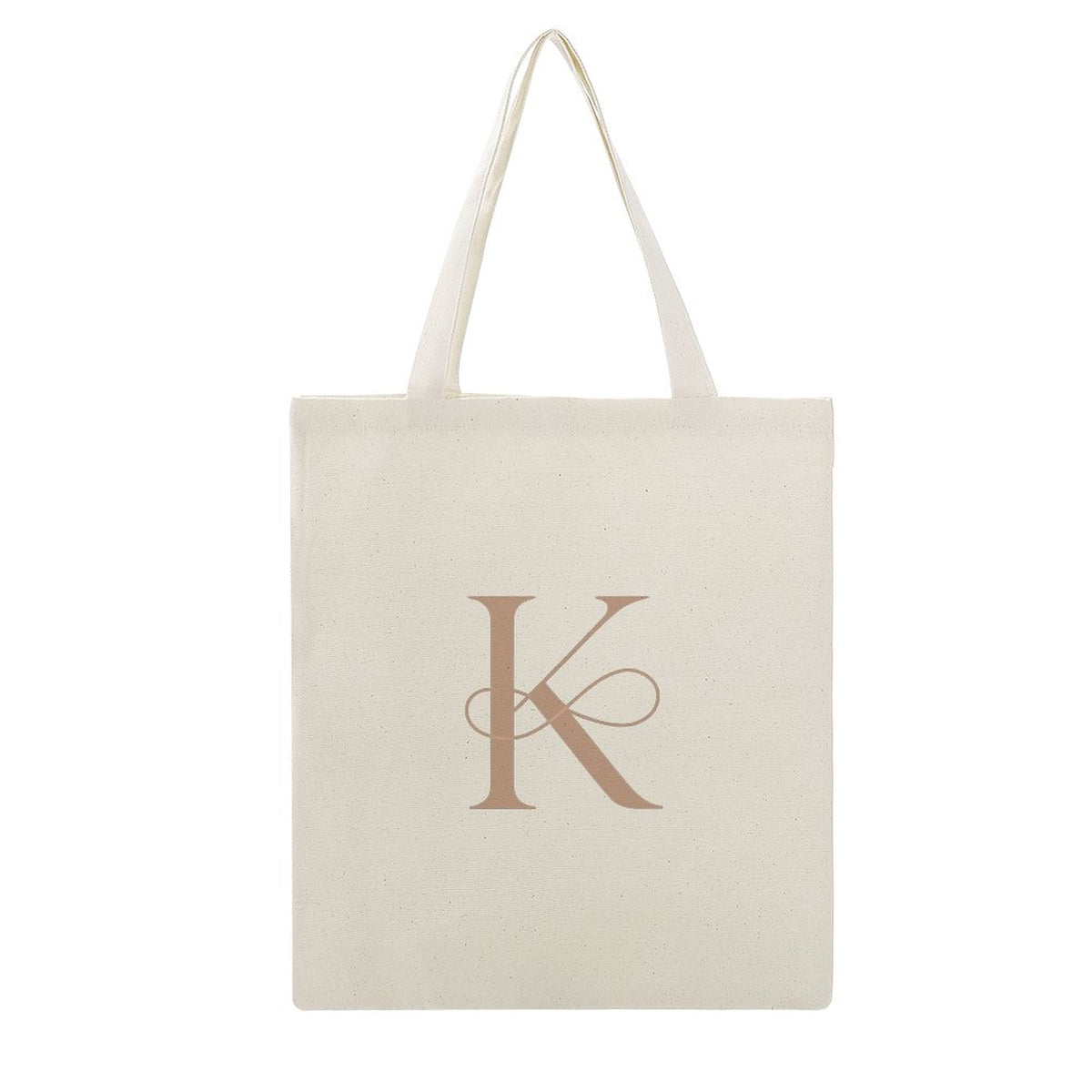 Canvas Tote Bag-13.4"x15.8"/34x40cm - Letter K