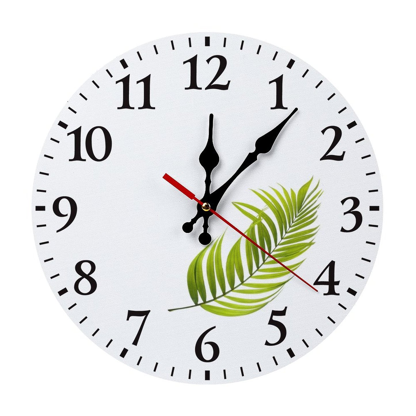 Modern Wooden Wall Clock Fern