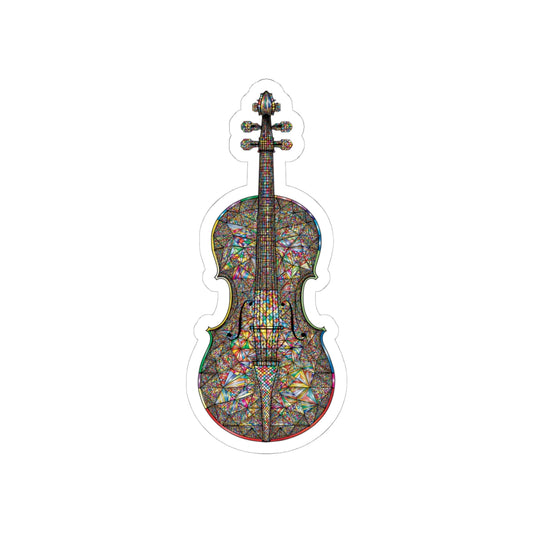 Colorful Violin Kiss-Cut Stickers | Artistic Music Decor, Laptop Stickers, Instrument Lover Gifts, Scrapbooking Supplies, Violin Art