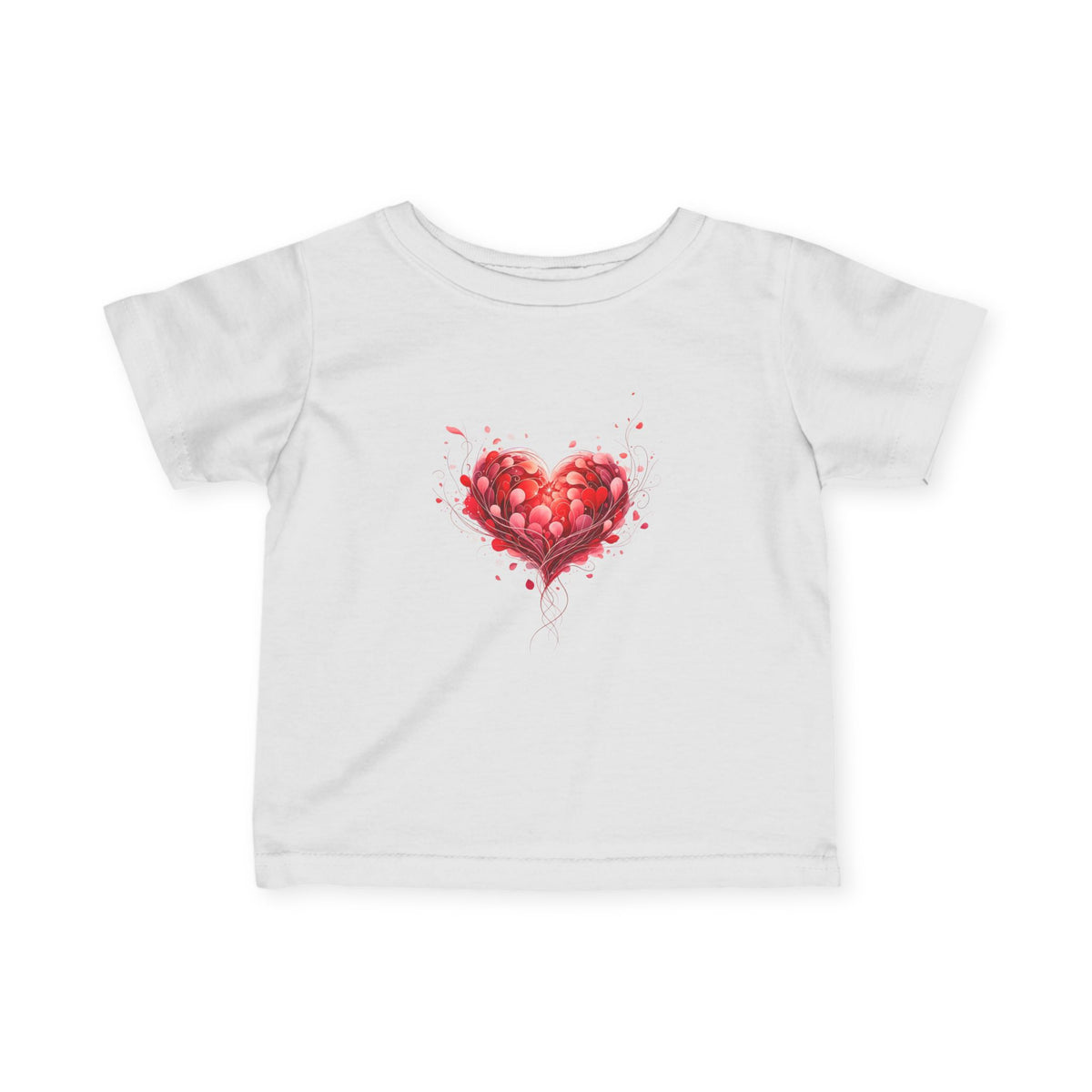 Infant Tee with Watercolor Heart – Baby Valentine Shirt