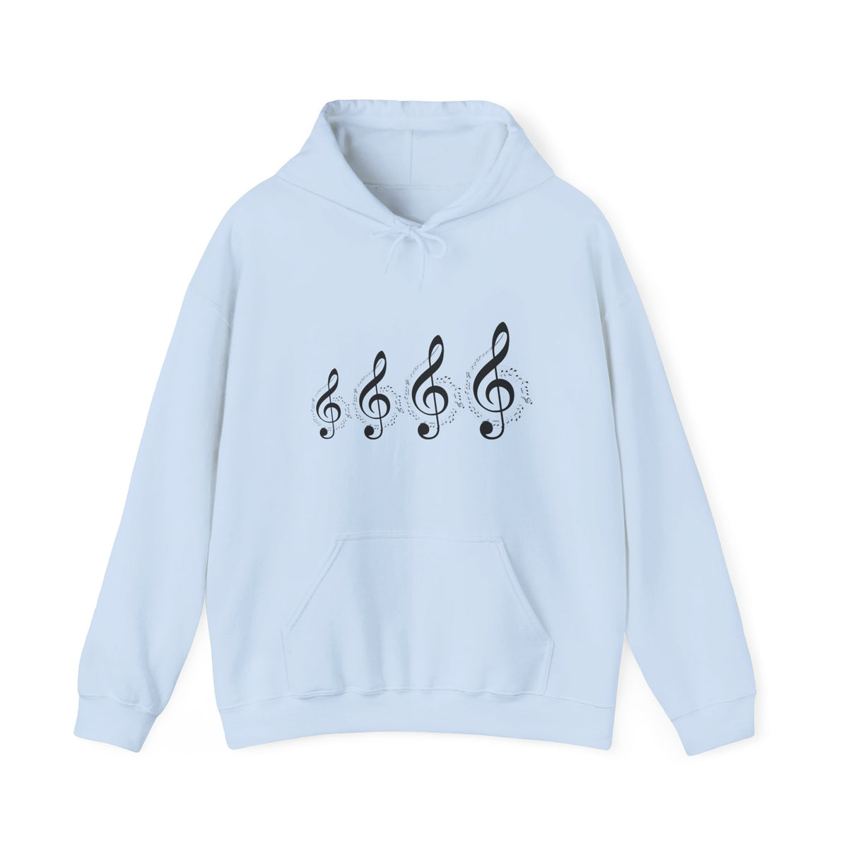 Treble Clef Hoodie – Minimal Music Note Graphic Sweatshirt for Musicians