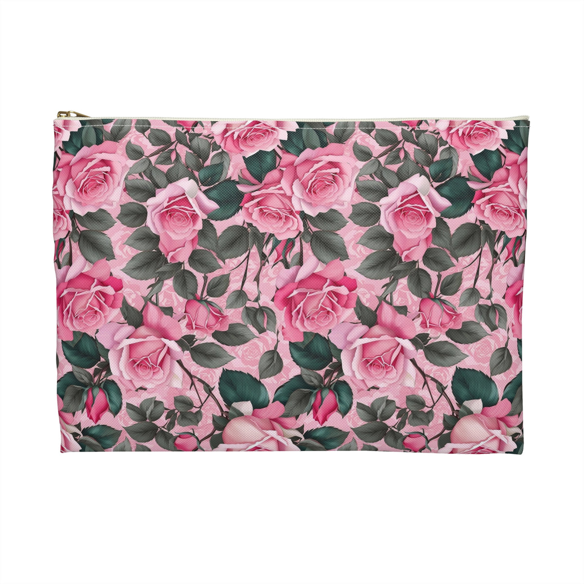 Floral Accessory Pouch - Perfect for Travel, Makeup, and Organizing, Gifts for Her, Bridal Accessories, Rose Pattern Clutch